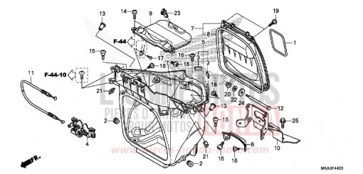 COMPARTIMENT A BAGAGES NC750XAH de 2017